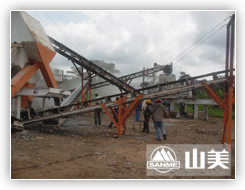 喀麥隆時(shí)產(chǎn)150噸輪胎移動式花崗巖破碎生產(chǎn)線